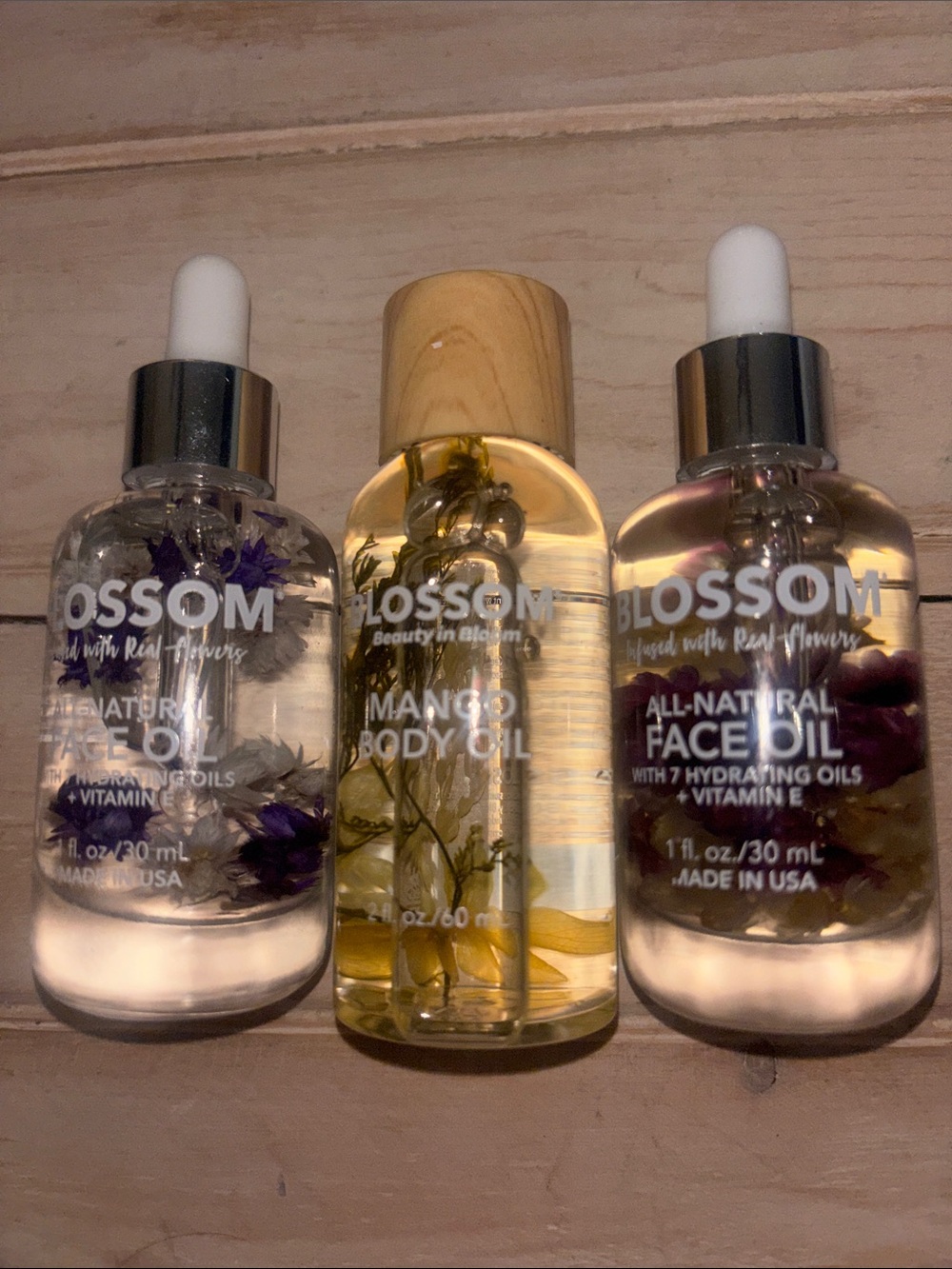 All-Natural Face Oil (Clear) & Mango Body Oil (Golden) - Hydrating Skin Set(901)